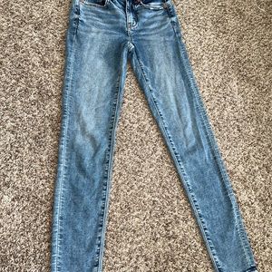 000 AE Next Level Soft Knit High-Waisted Jegging; Cool Blue